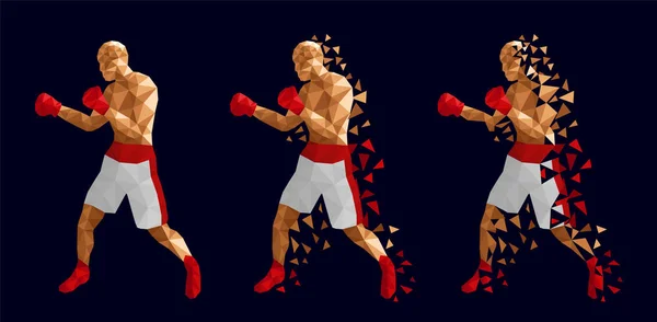 Boxeurs Abstraits Battant Les Uns Contre Les Autres Illustration Vectorielle — Image vectorielle