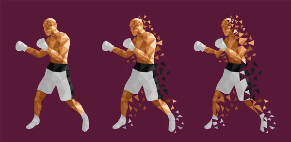 Boxeurs Abstraits Battant Les Uns Contre Les Autres Illustration Vectorielle — Image vectorielle