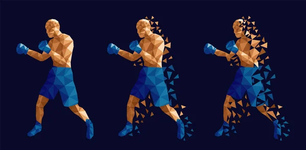 Boxeurs Abstraits Battant Les Uns Contre Les Autres Illustration Vectorielle — Image vectorielle