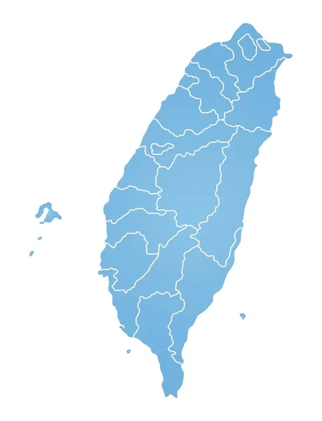 Mapa Esboço Taiwan — Vetor de Stock