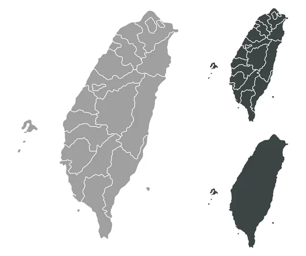 Mapa Esboço Taiwan —  Vetores de Stock