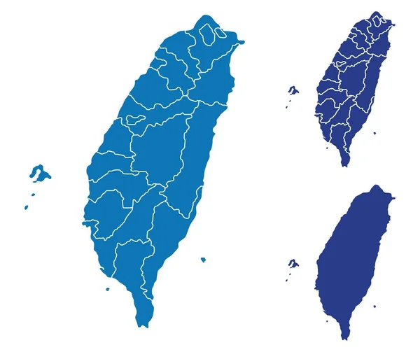 Mapa Esboço Taiwan — Vetor de Stock