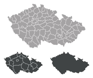 Outline map of Czech Republic clipart