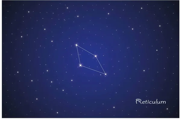 Mély Űrben Csillagkép Reliculum — Stock Vector