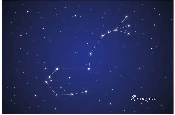 Constellation Scorpio Deep Space — Stock Vector