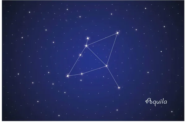 Constelación Aquila Espacio Profundo — Vector de stock