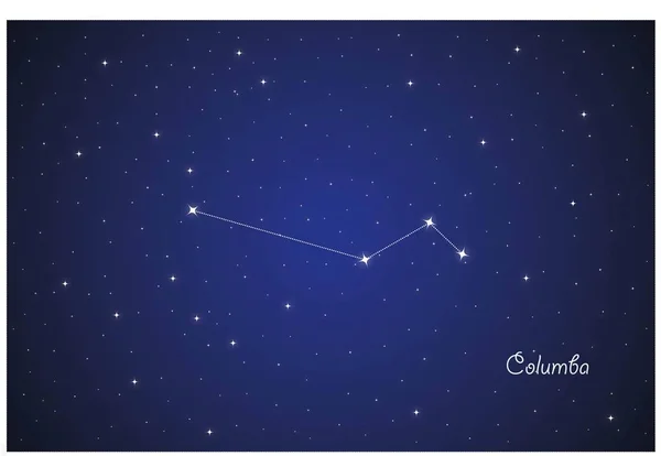 Constellation Columba Deep Space — Stock Vector