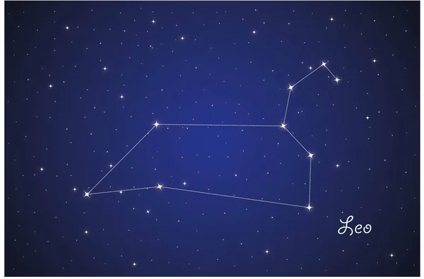 Constellation Leo Deep Space — Stock Vector