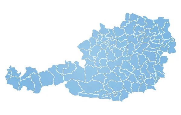 Χάρτης Διάρθρωσης Της Αυστρίας — Διανυσματικό Αρχείο