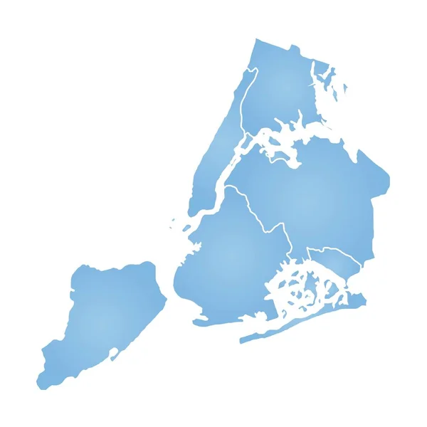Umrisskarte Von New York — Stockvektor