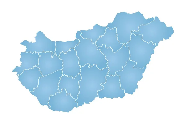 Контурная Карта Венгрии — стоковый вектор