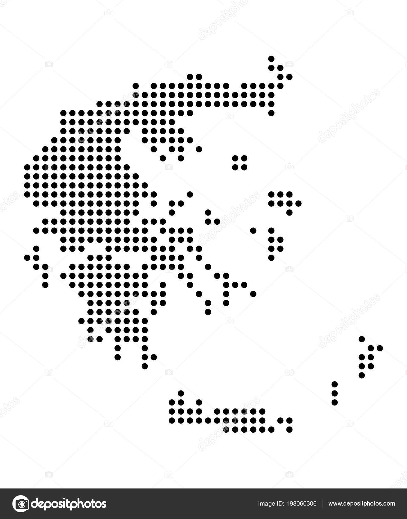 Map Greece Dots Stock Vector Image by ©BlackLava36 #198060306
