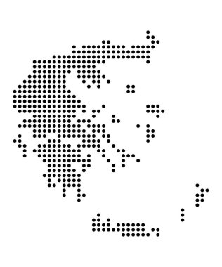 Yunanistan Haritası noktalar üzerinden