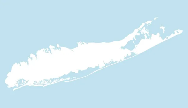 Mapa Long Island —  Vetores de Stock