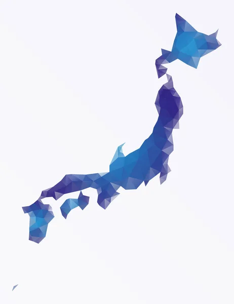 Полигональная Карта Японии — стоковый вектор