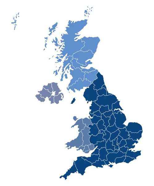 Mapa Gran Bretaña — Vector de stock