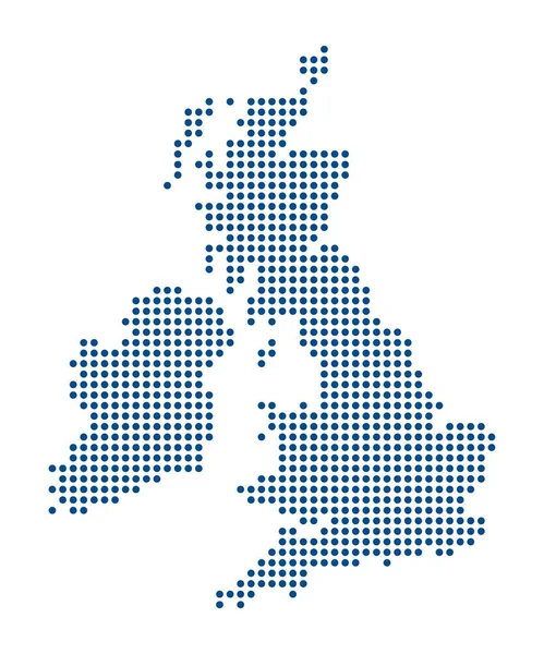 Mapa Gran Bretaña Desde Los Puntos — Vector de stock