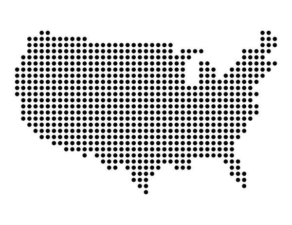 Karte Von Usa Von Punkten — Stockvektor