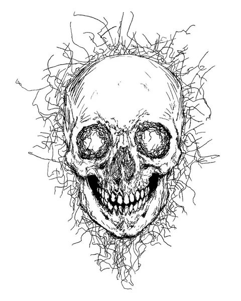 Totenkopf Mit Abstraktem Hintergrund — Stockvektor