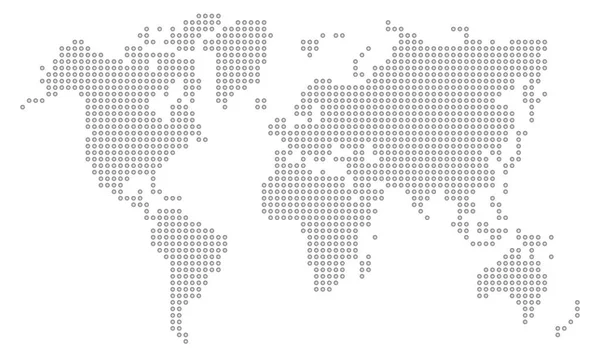 ドットの世界地図 — ストックベクタ