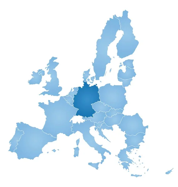 の青い地図 — ストックベクタ