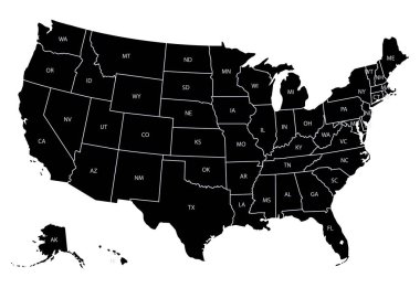 ABD Haritası Ouutline