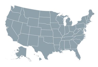 ABD Haritası Ouutline