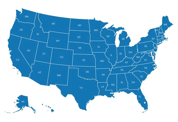 Carte Ouutline Usa — Image vectorielle