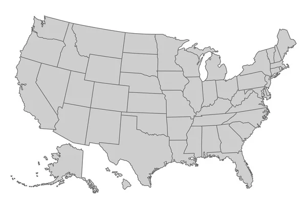 Ouutline Mapa Usa — Vetor de Stock