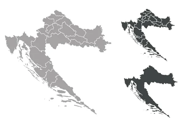Внешняя Карта Хорватии — стоковый вектор