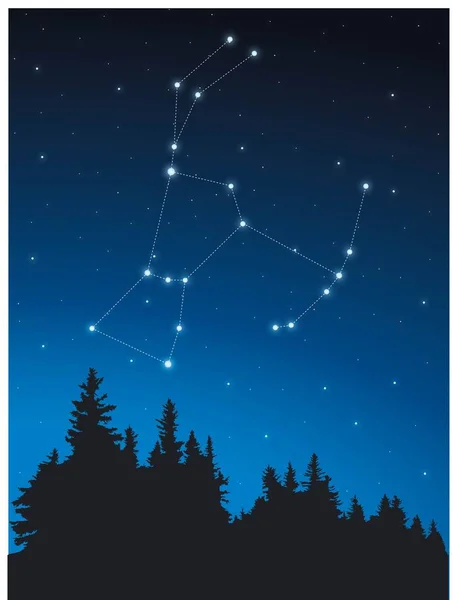 Constellation Orion Deep Space — Stock Vector