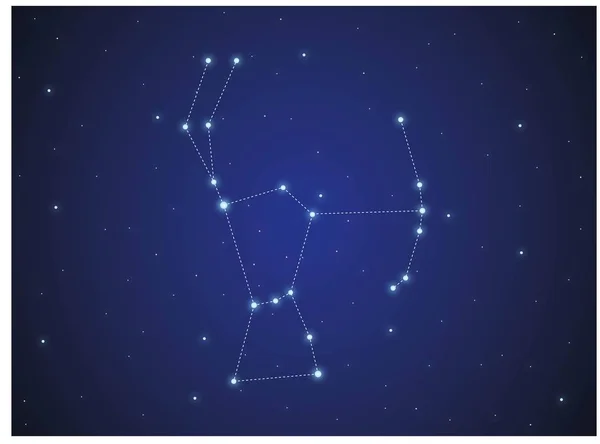 深宇宙の星座オリオン座 — ストックベクタ