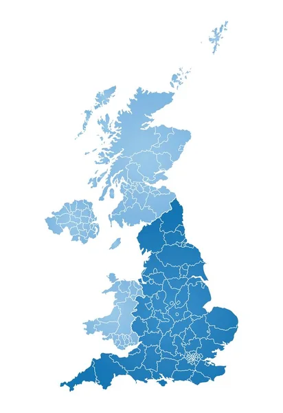 Mapa Gran Bretaña — Vector de stock