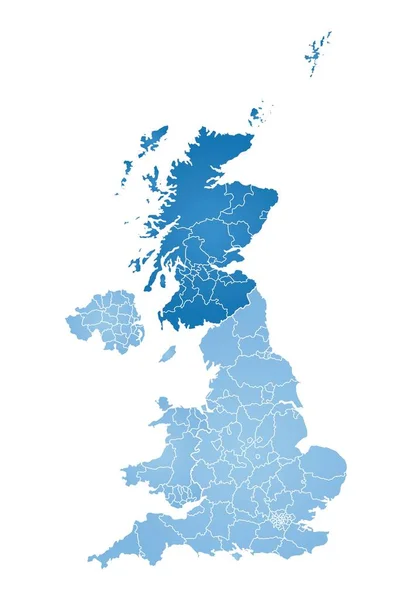 Mapa Gran Bretaña — Vector de stock
