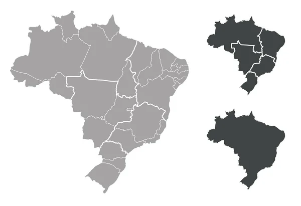 Outline Map Brazil — Stock Vector