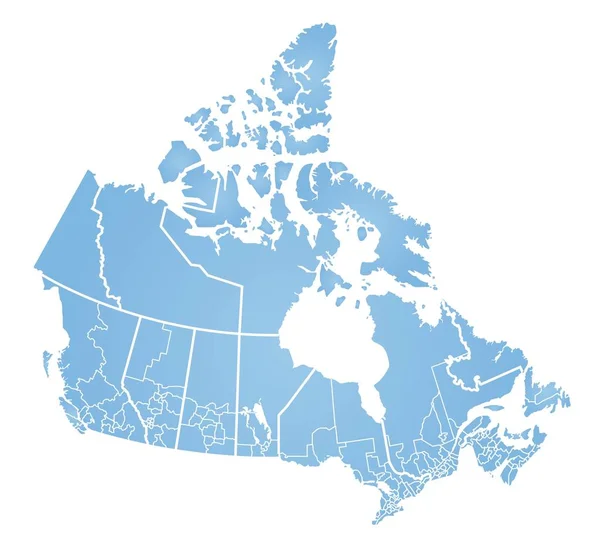 Λεπτομερή Χάρτη Του Καναδά — Διανυσματικό Αρχείο