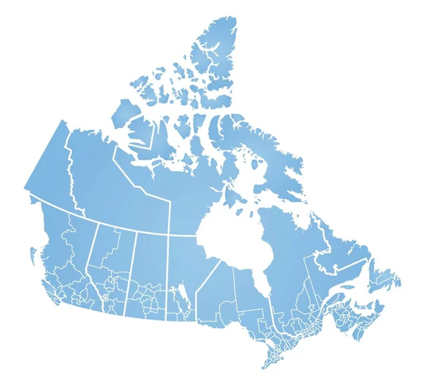 Mapa Detallado Canadá — Archivo Imágenes Vectoriales