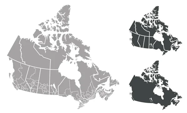 Részletes Térképe Kanada — Stock Vector