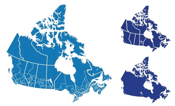 Mapa Detallado Canadá — Archivo Imágenes Vectoriales