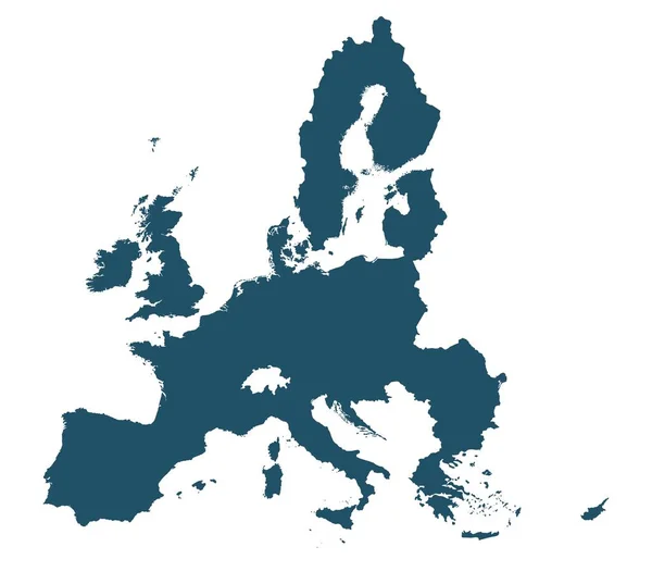 Szczegółowa Mapa Europy — Wektor stockowy