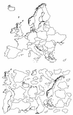 Avrupa'nın detaylı harita