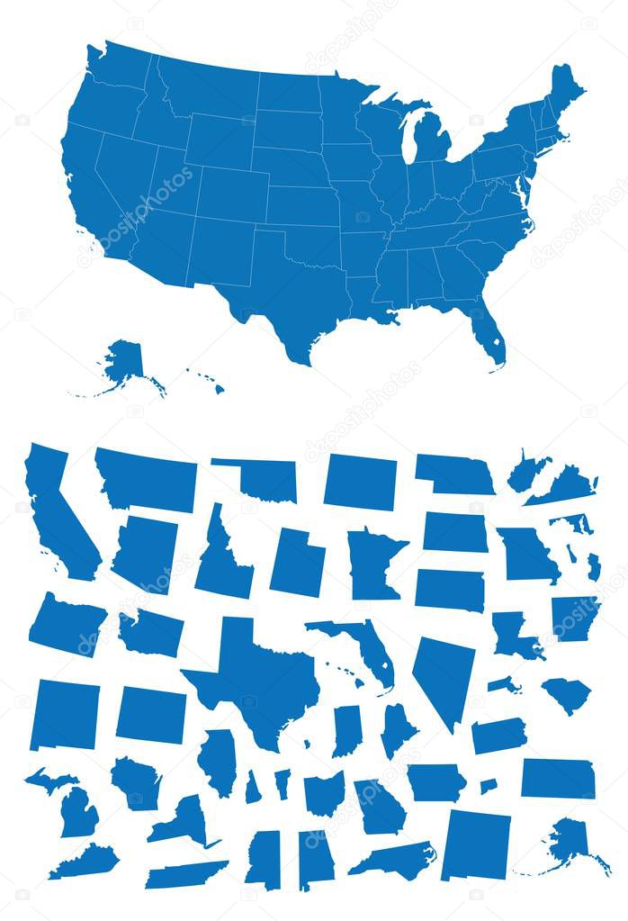 Detailed map of Usa