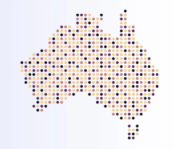 Renkli noktalar dan Avustralya harita