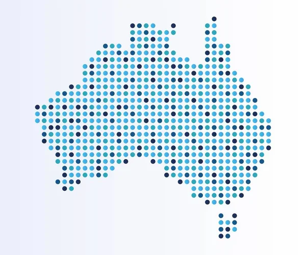 Renkli noktalar dan Avustralya harita