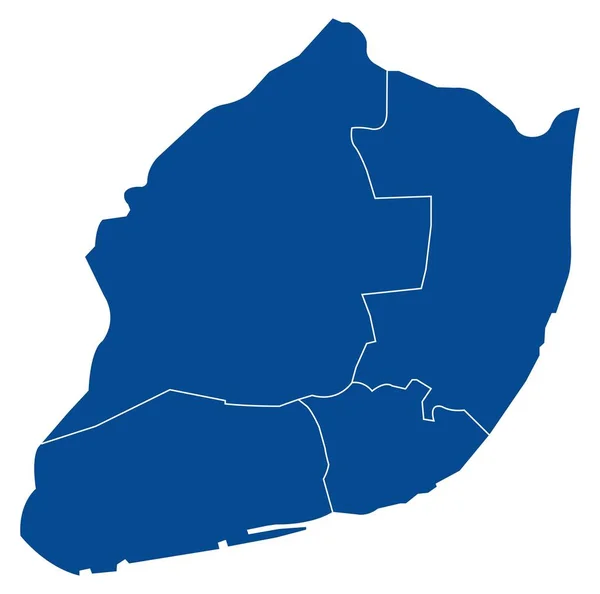 Mapa Azul Lisboa — Vector de stock