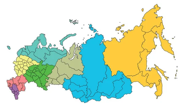 Карта Российской Федерации — стоковый вектор
