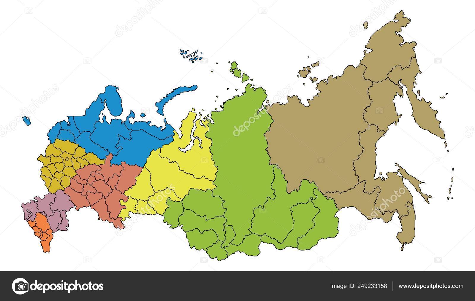 mapa do vetor da federação russa - Fotos de arquivo #8406577