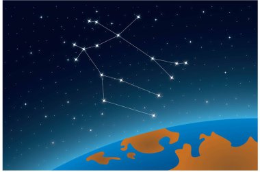 Takımyıldızı Leo uzayın derinliklerinde