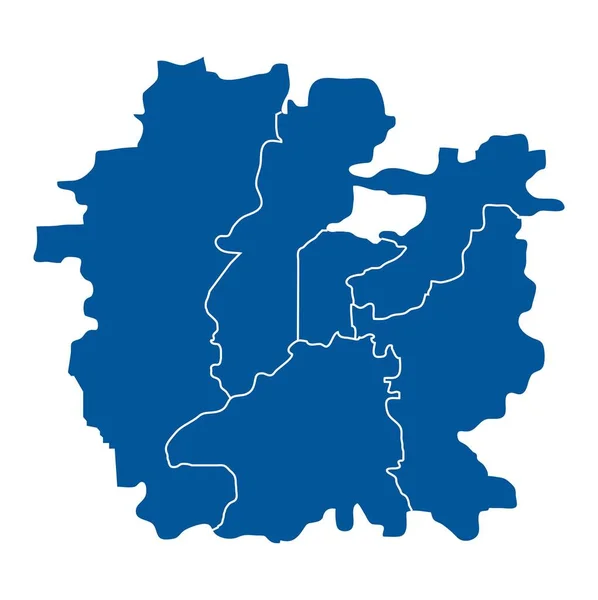 Esboço Mapa Azul Ahmedabad — Vetor de Stock