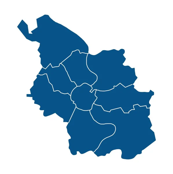Esboço Mapa Azul Colônia — Vetor de Stock